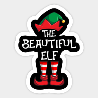 Beautiful Elf Matching Family Christmas Sticker